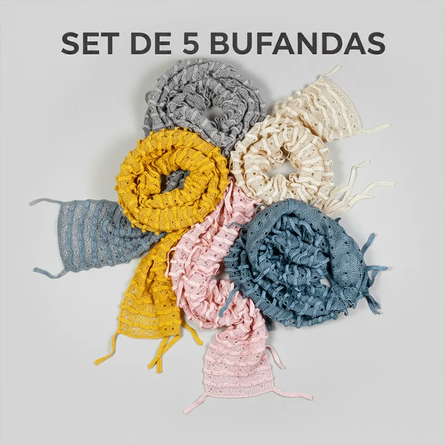 BUFANDA KIT DE 5 BUFANDAS 5853